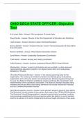 OHIO DECA STATE OFFICER Objective Test Questions and Answers