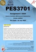 PES3701 Assignment 3 (COMPLETE ANSWERS) 2024 - DUE 30 July 2024 (3 DIFERENT ESSAYS INCLUDED)