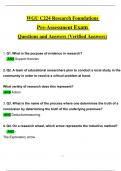 C224 WGU Pre-Assessment Research Foundations Exam Expected Questions and Answers (2024 / 2025) (Verified Answers)