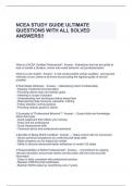 NCEA STUDY GUIDE ULTIMATE QUESTIONS WITH ALL SOLVED ANSWERS!!