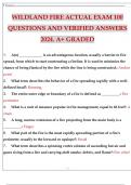 WILDLAND FIRE ACTUAL EXAM 100 QUESTIONS AND VERIFIED ANSWERS 2024. A+ GRADED.