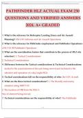 PATHFINDER HLZ ACTUAL EXAM QUESTIONS AND VERIFIED ANSWERS 2024. A+ GRADED. PATHFINDER HLZ ACTUAL EXAM 