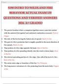 S190 WILDLAND FIRE EXAMS BUNDLE ACTUAL QUESTIONS AND VERIFIED ANSWERS 2024. A+ GRADED