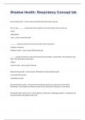 Shadow Health Respiratory Concept lab Question and answers  verified to pass