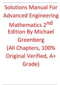 Solutions Manual For Advanced Engineering Mathematics 2nd Edition Michael Greenberg