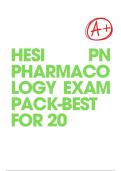 HESI PN PHARMACOLOGY EXAM PACK-BEST FOR 2022 EXAM REVIEW | 