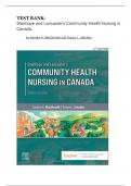 Test Bank - Stanhope and Lancaster's Community Health Nursing in Canada 4th Edition ( Sandra A. MacDonald,2021) All Chapters|| Chapter 1-18