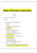 Chem 120 Exam 2 Answerkey 2024