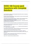 EXSS 180 Course pack Questions with Complete Solutions