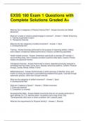 EXSS 180 Exam 1 Questions with Complete Solutions Graded A+ (1)