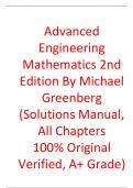 Solutions Manual For Advanced Engineering Mathematics 2nd Edition  By Michael ,Greenberg