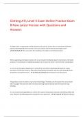 Clotting ATI; Level 4 Exam Online Practice Exam B New Latest Version with Questions and Answer