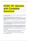 EXSS 181 Quizzes with Complete Solutions