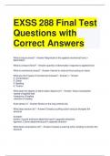 EXSS 288 Final Test Questions with Correct Answers