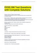 Bundle For EXSS 288 Test Questions with Complete Solutions