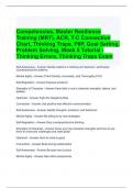 Competencies, Master Resilience Training (MRT), ACR, T-C Connection Chart, Thinking Traps, PIIP, Goal Setting, Problem Solving, Week 5 Tutorial - Thinking Errors, Thinking Traps Exam