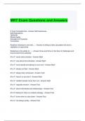 MRT Exam Questions and Answers