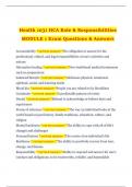 Health 1031 HCA Role & Responsibilities MODULE 1 Exam Questions & Answers