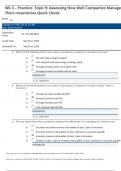  ACC 291T Wk 3 – Practice: Topic 9: Assessing How Well Companies Manage Their Inventories Quick Check 20 / 20 (100.00%)