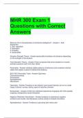 MHR 300 Exam 1 Questions with Correct Answers 