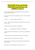 Florida DMV Drugs and Alcohol  UPDATED Exam Questions and  CORRECT Answers