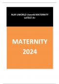 NUR UWORLD Uworld MATERNITY LATEST and Updated A+