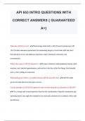 API 653 INTRO QUESTIONS WITH  CORRECT ANSWERS { GUARANTEED  A+} 