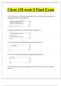 Chem 120 week 8 Final Exam 2024