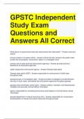 GPSTC Independent Study Exam Questions and Answers All Correct