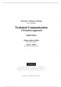 Instructor Manuals For Technical Communication A Practical Approach, 8E William S. Pfeiffer