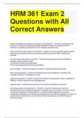 HRM 361 Exam 2 Questions with All Correct Answers