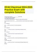 HVAC Electrical 2024-2025 Practice Exam with complete Solutions