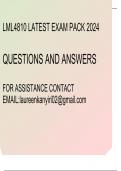 LML4810 Exam pack 2024(Questions and answers)