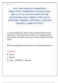 WGU D431 DIGITAL FORENSICS  OBJECTIVE ASSESSMENT NEWEST 2024- 2025 ACTUAL EXAM COMPLETE 200  QUESTIONS AND CORRECT DETAILED  ANSWERS (VERIFIE ANSWERS) |ALREADY  GRADED A+||BRAND NEW!!