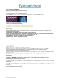 Fysiopathologie volledige samenvatting HS 1 t.e.m. HS 4