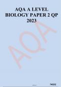 AQA A LEVEL BIOLOGY PAPER 2 QUESTIONS JUNE 2023