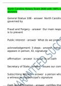 North Carolina Notary Exam 2024 with 100% correct answers