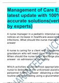 Management of Care Exam latest update with 100% accurate solutions(verified by experts)