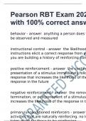 Pearson RBT Exam 2021 with 100% correct answers