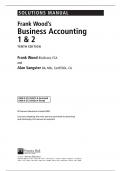 SOLUTIONS MANUAL Frank Wood’s Business Accounting 1 & 2 ELEVENTH 