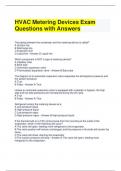 HVAC Metering Devices Exam Questions with Answers