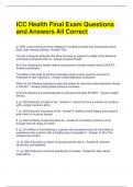 ICC Health Final Exam Questions and Answers All Correct (1)