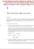 Solutions Manual for An Introduction to Genetic Analysis 11th Edition By Anthony Griffiths Susan Wessler Sean Carroll John Doebley (All Chapters, 100% Original Verified, A+ Grade)