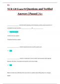 NUR 120 Exam #4 Questions and Verified  Answers | Passed | A+