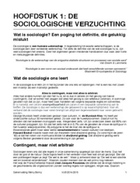 Samenvatting Sociologie I VUB 2014-2015