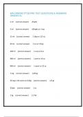 WALGREENS PTCB PRE-TEST QUESTIONS & ANSWERS GRADED A+