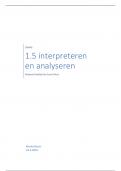 1.5 Interpreteren en analyseren