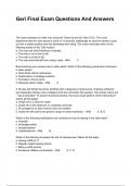 Geri Final Exam Questions And Answers