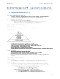 Algemene economie + bedrijfseconomie 1e jaar Toegepaste Informatica