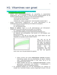 Hoofdstuk 1: Vitamines van Groei